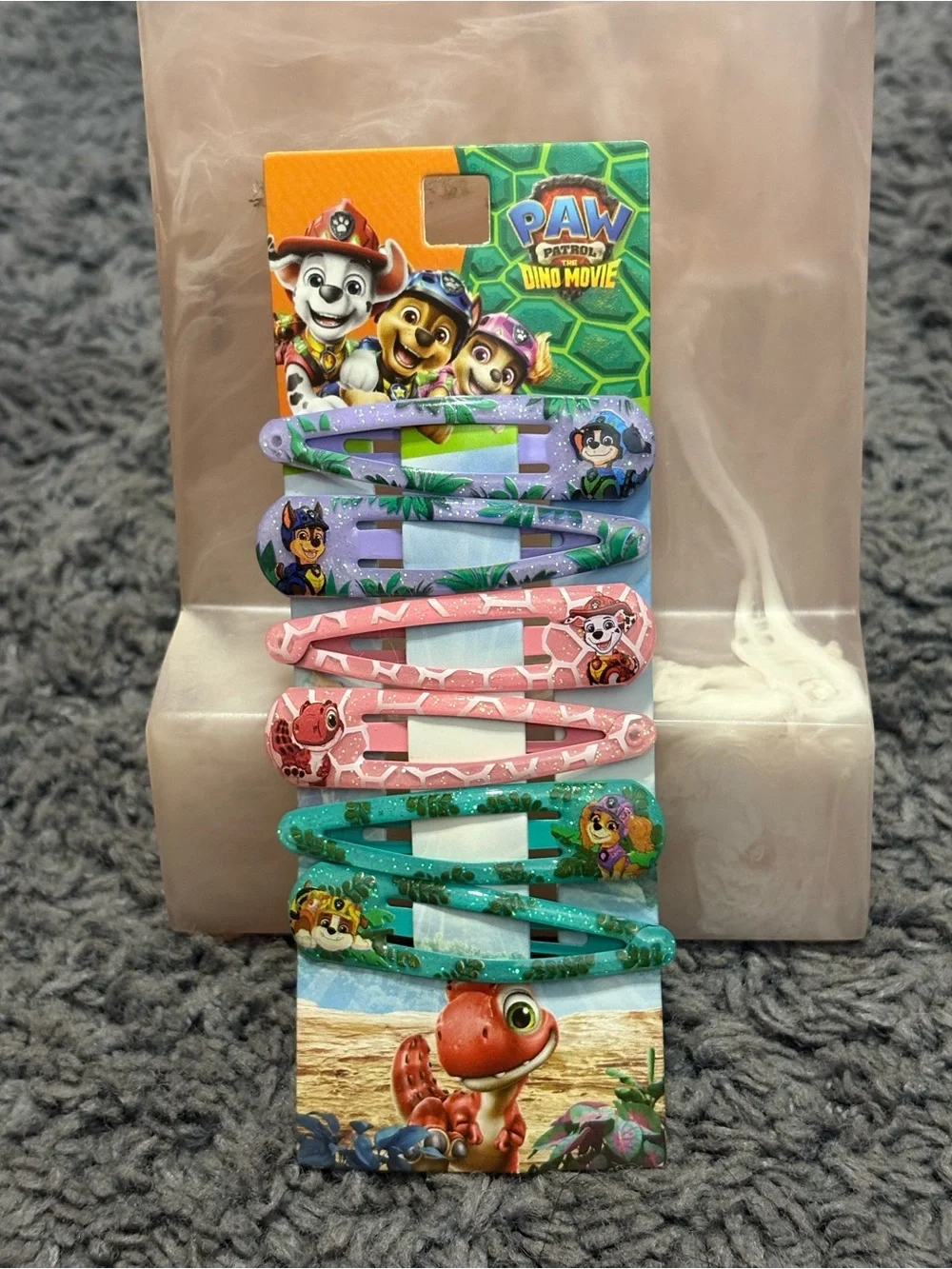 NWT Paw Patrol Hair Clips Set - Purple, Pink, Teal